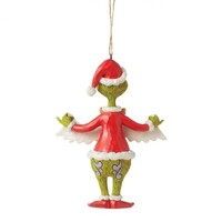 The Grinch by Jim Shore - The Grinch with Christmas Banner Hanging Ornament (PRE-ORDER)