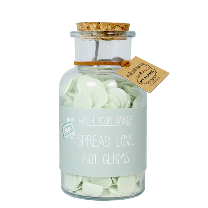 My Flame Lifestyle Spread love, not germs - Handzeep - My Flame