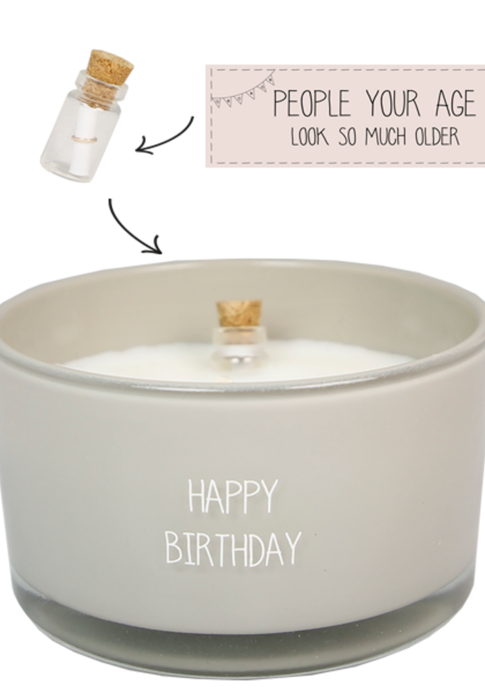 My Flame - Happy Birthday - Flessenpost kaars