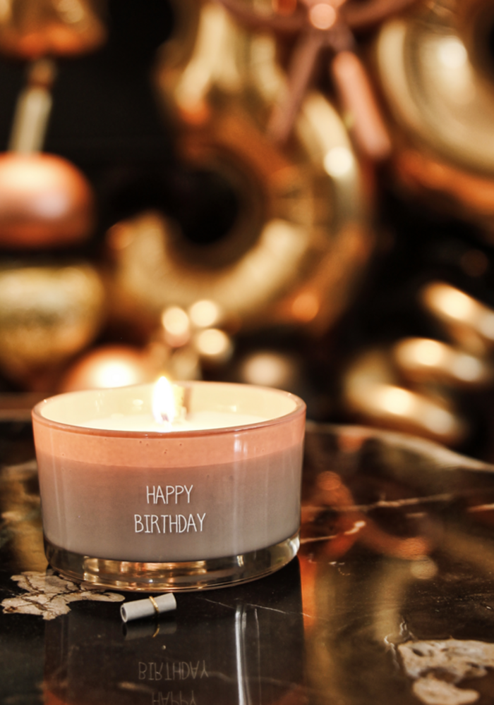 My Flame - Happy Birthday - Flessenpost kaars