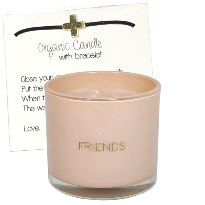My Flame Lifestyle Friends - Geurkaars met wens-armband - My Flame