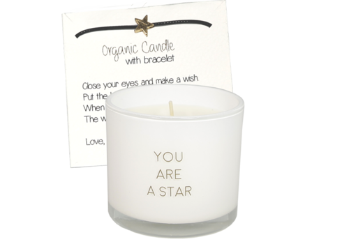 My Flame Lifestyle You are a Star - Geurkaars met wens-armband - My Flame