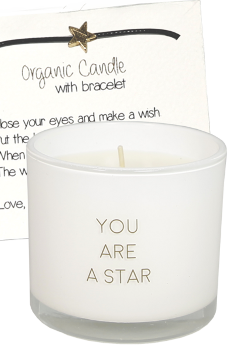 My Flame Lifestyle You are a Star - Geurkaars met wens-armband - My Flame