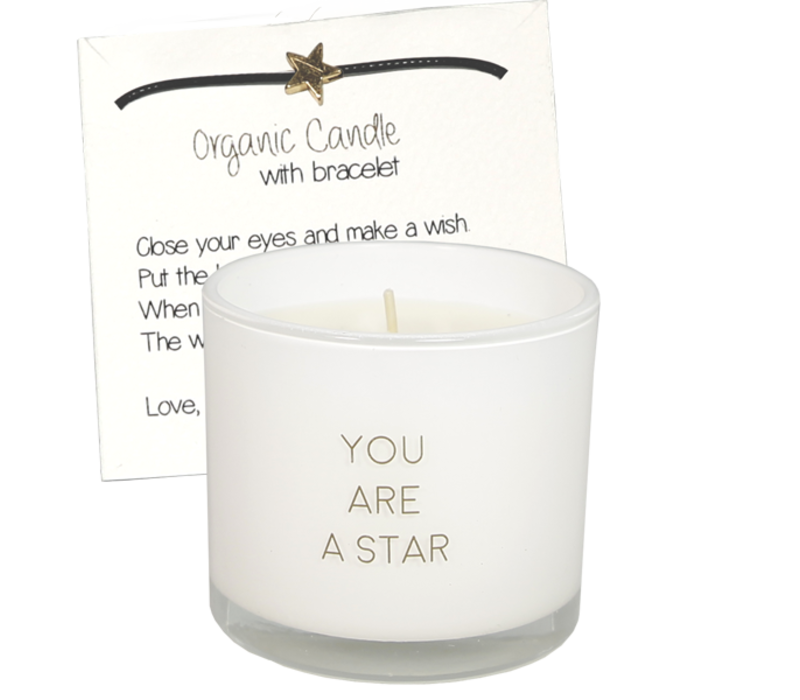 My Flame - You are a Star - Geurkaars met wens-armband