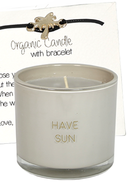 My Flame Lifestyle Have Sun - Geurkaars met wens-armband - My Flame