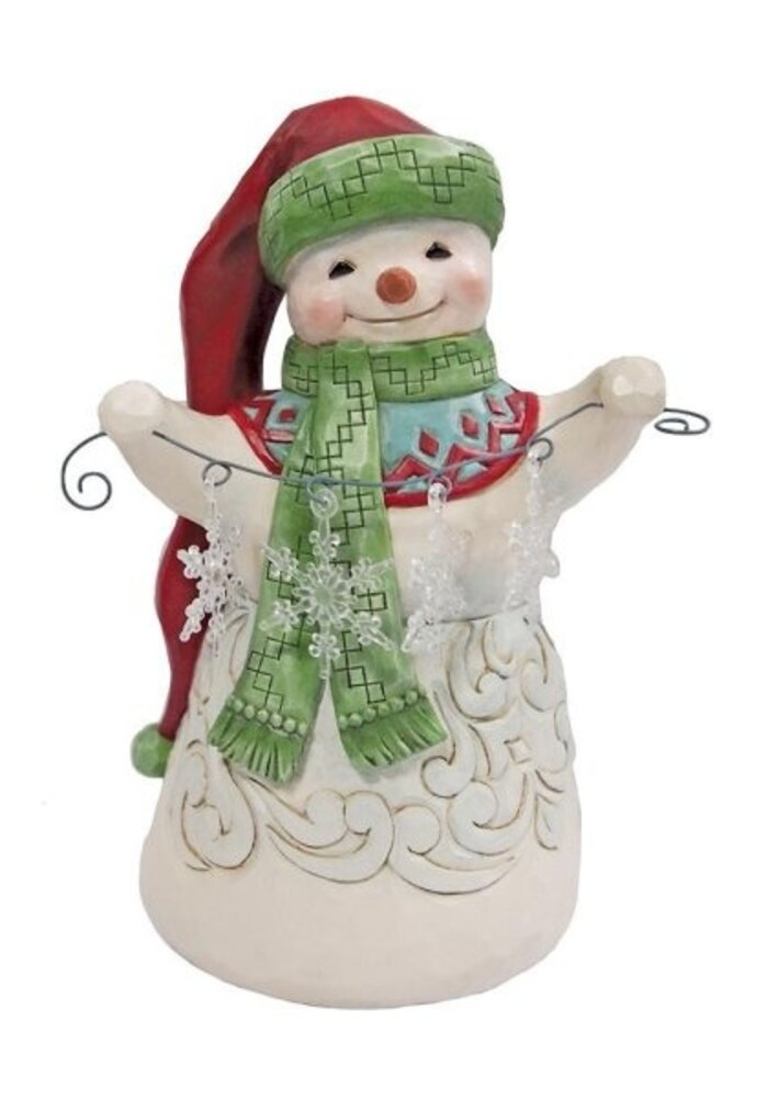 Heartwood Creek - Snowman with Snowflake Garland