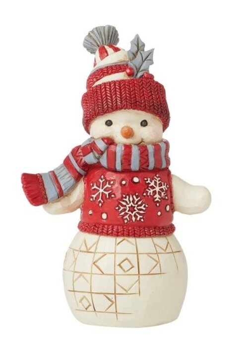 Heartwood Creek Nordic Noel Snowman in Cozy Hat Scarf - Heartwood Creek