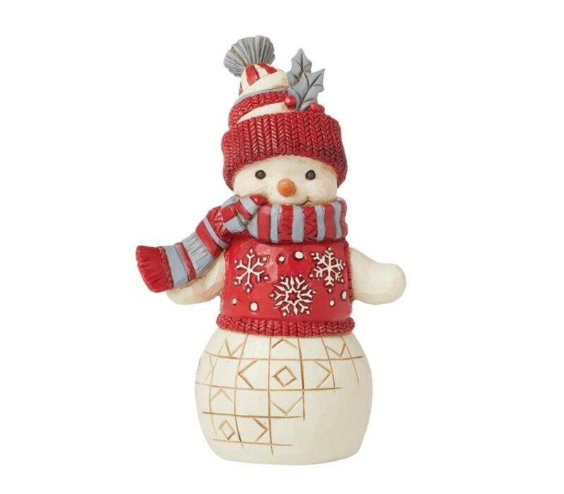 Heartwood Creek - Nordic Noel Snowman in Cozy Hat Scarf