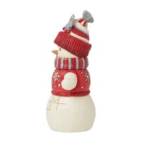 Heartwood Creek - Nordic Noel Snowman in Cozy Hat Scarf