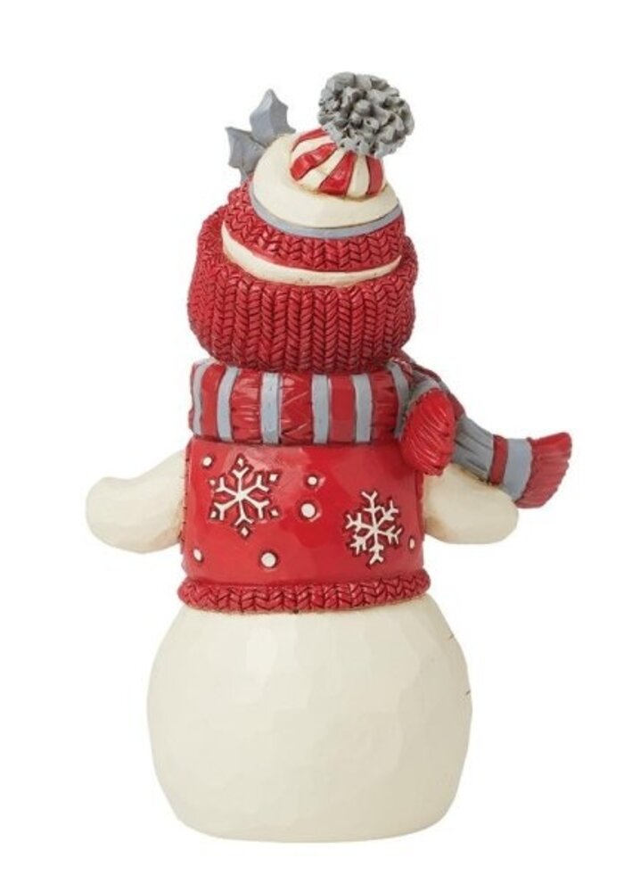 Heartwood Creek - Nordic Noel Snowman in Cozy Hat Scarf