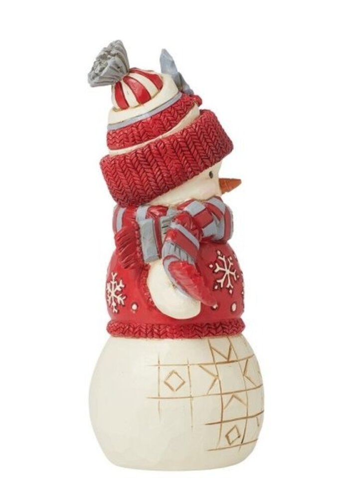 Heartwood Creek - Nordic Noel Snowman in Cozy Hat Scarf