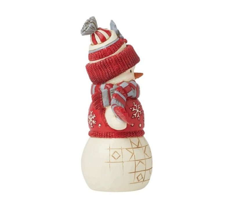 Heartwood Creek - Nordic Noel Snowman in Cozy Hat Scarf