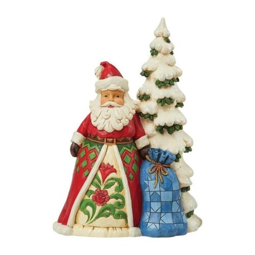 Santa by Tree with Toy Sack - Heartwood Creek 