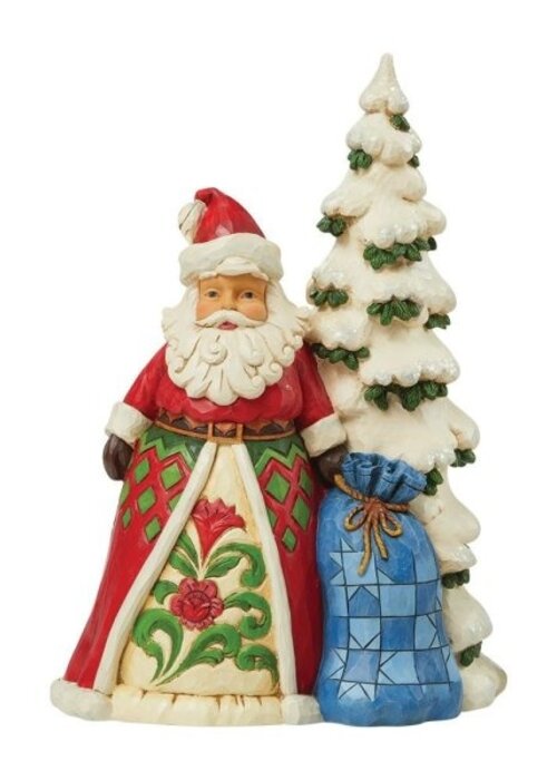Heartwood Creek Santa by Tree with Toy Sack - Heartwood Creek