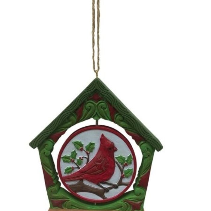 Heartwood Creek Woodslice Christmas Scene Hanging Ornament - Heartwood Creek