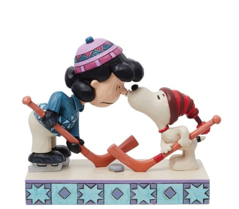 Peanuts by Jim Shore - Snoopy and Lucy Playing Hockey