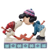 Peanuts by Jim Shore - Snoopy and Lucy Playing Hockey