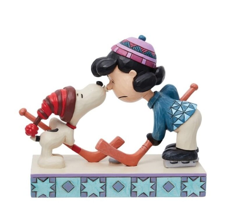 Peanuts by Jim Shore - Snoopy and Lucy Playing Hockey