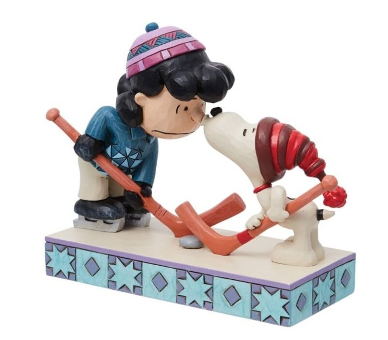 Peanuts by Jim Shore - Snoopy and Lucy Playing Hockey