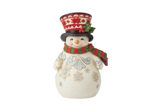 Heartwood Creek Pint Sized Snowman with Large Hat - Heartwood Creek