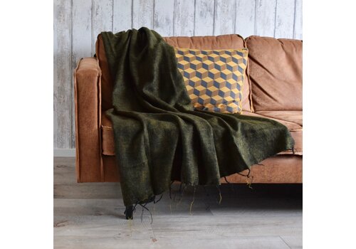 Sjaal met Verhaal Plaid Mosgroen - Sjaal met een Verhaal