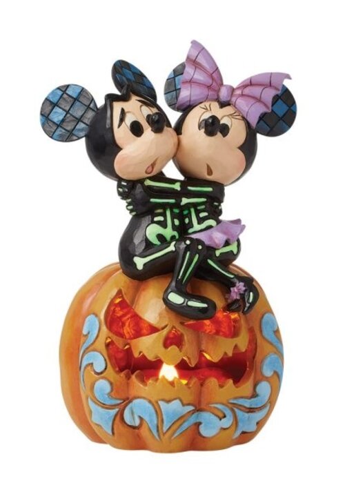 Disney Traditions Spine-tingling Sweethearts (Mickey & Minnie LED Pumpkin) - Disney Traditions