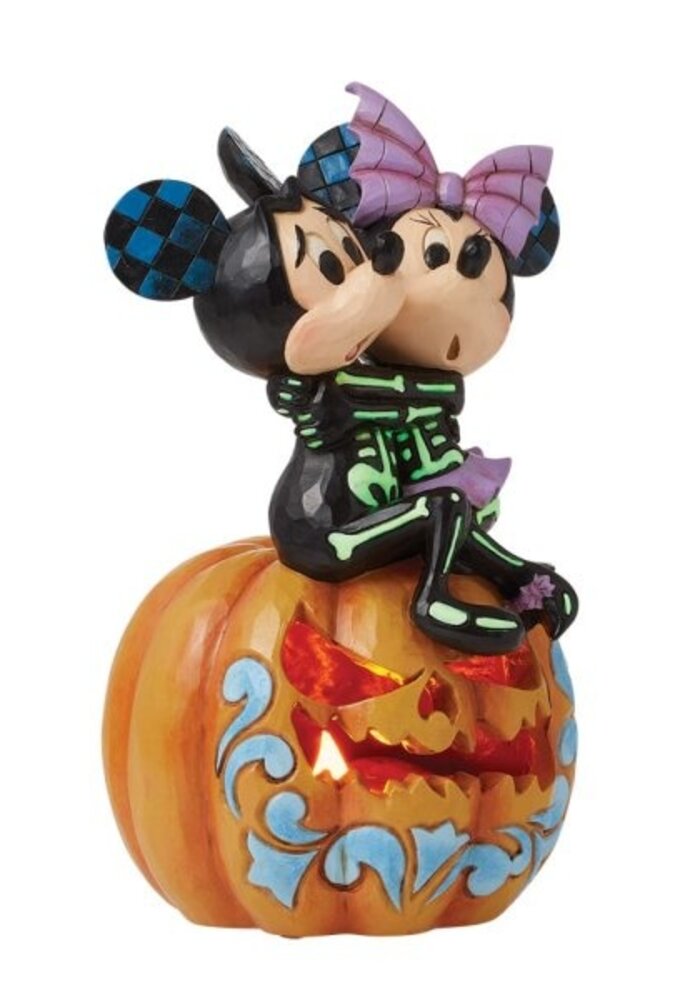 Disney Traditions - Spine-tingling Sweethearts (Mickey & Minnie LED Pumpkin)