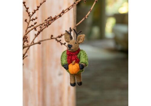 Sjaal met Verhaal Hanger Hert met Pompoen - Sjaal met een Verhaal