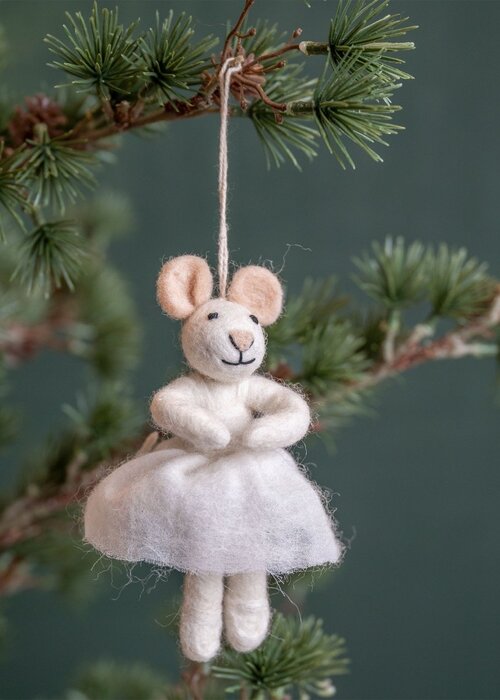 Sjaal met Verhaal Hanger Muis Ballerina Wit - Sjaal met een Verhaal