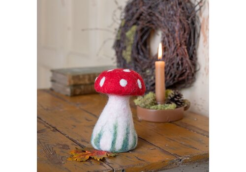 Sjaal met Verhaal Paddenstoel Rood - Sjaal met een Verhaal