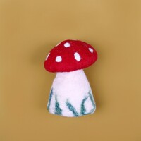 Sjaal met een Verhaal - Paddenstoel Rood