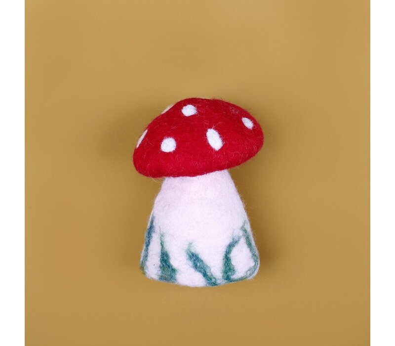 Sjaal met een Verhaal - Paddenstoel Rood