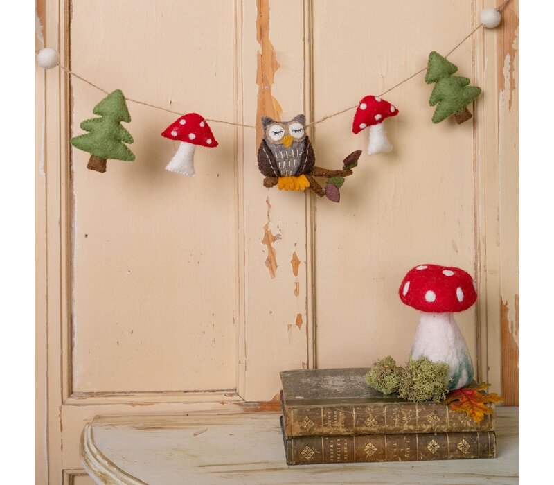 Sjaal met een Verhaal - Viltslinger Bos Uil