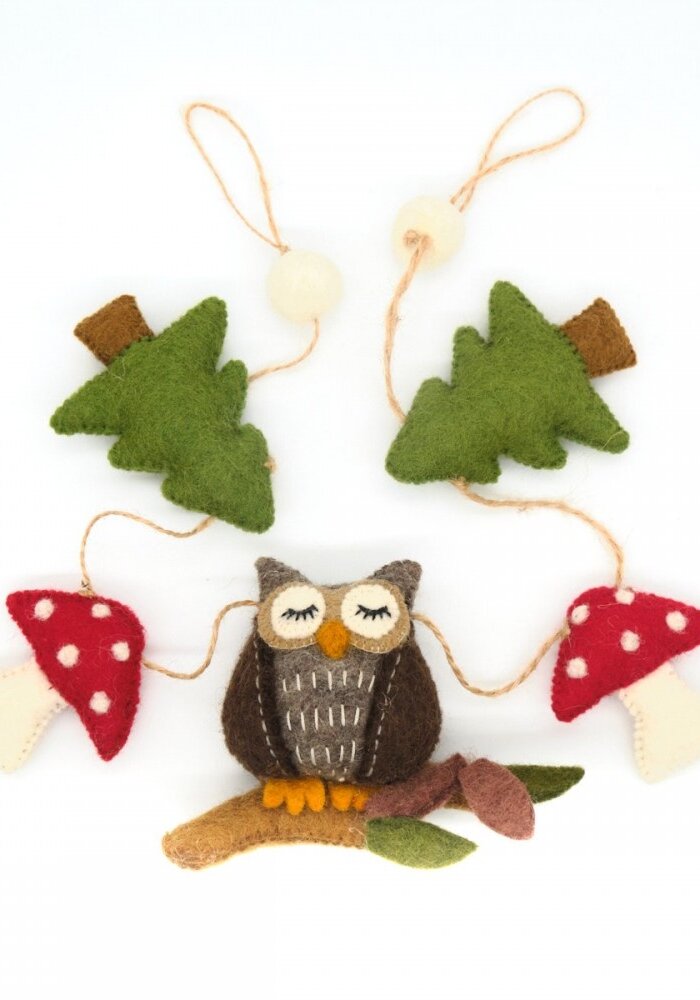 Sjaal met een Verhaal - Viltslinger Bos Uil