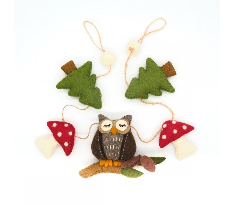 Sjaal met een Verhaal - Viltslinger Bos Uil