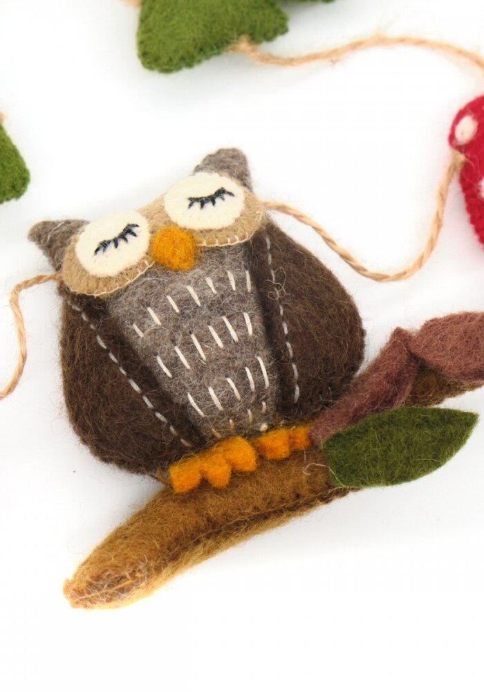 Sjaal met een Verhaal - Viltslinger Bos Uil