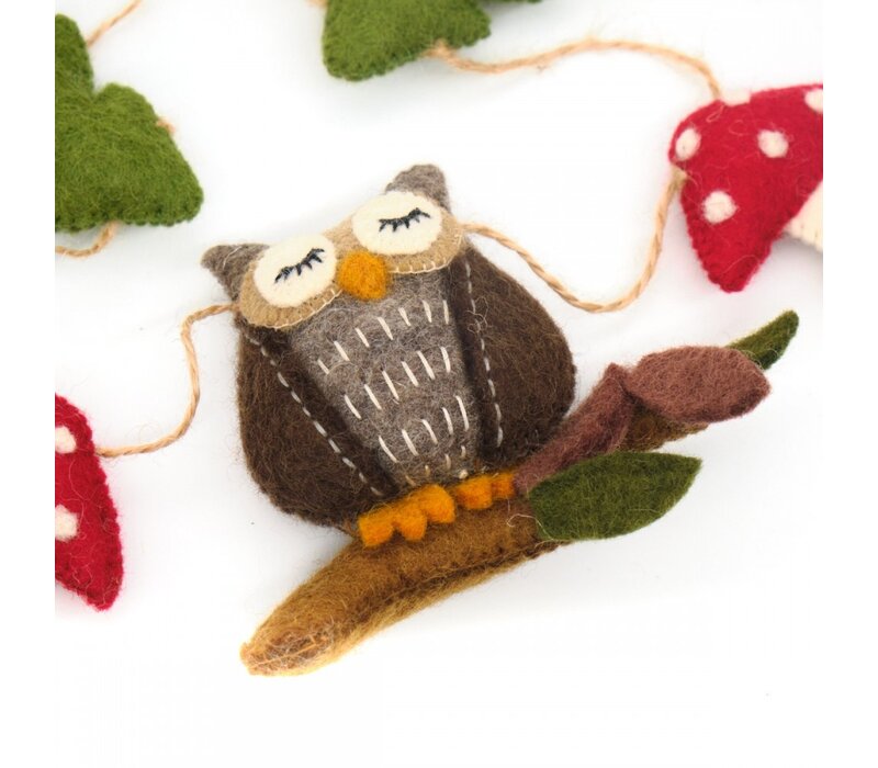 Sjaal met een Verhaal - Viltslinger Bos Uil