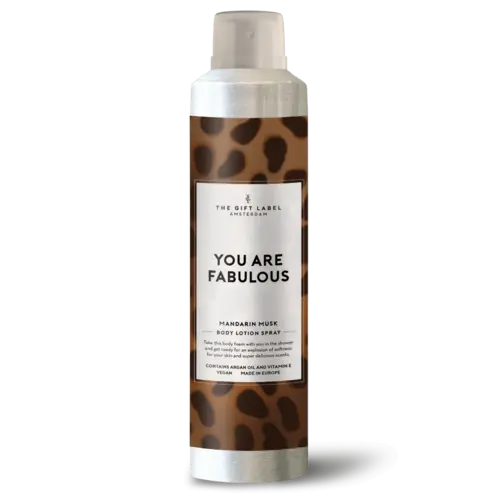 Body lotion spray - You are fabulous - The Gift Label 
