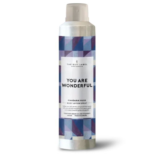 Body lotion spray - You are wonderful - The Gift Label 