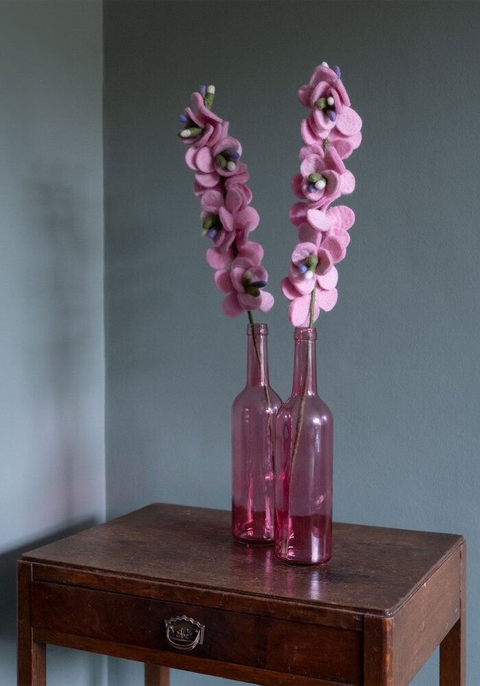 Sjaal met een Verhaal - Ridderspoor Roze