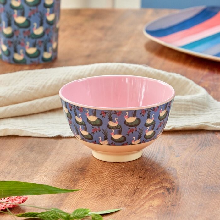 RICE Kleine Kom - Blauw - Swan Lake - rice