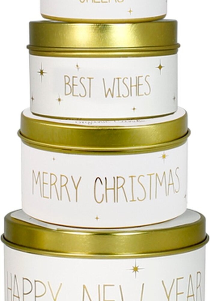 My Flame - Kerstwensen (Giftbox met set van vier kaarsen) - Sojakaars