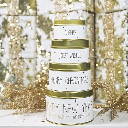 Kerstwensen (Giftbox met set van vier kaarsen) - Sojakaars - My Flame 