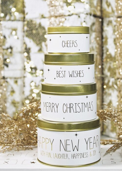 My Flame Lifestyle Kerstwensen (Giftbox met set van vier kaarsen) - Sojakaars - My Flame