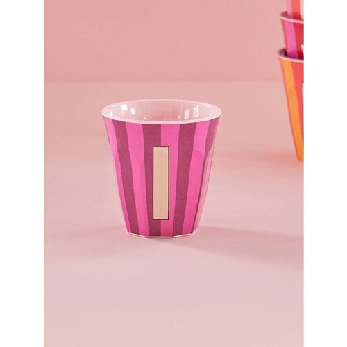 I - Medium Beker - Pinkish Stripes - Multicolor - rice  I - Medium Beker - Pinkish Stripes - Multicolor - rice