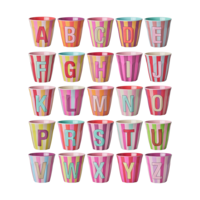 rice - L - Medium Beker - Pinkish Stripes - Multicolor