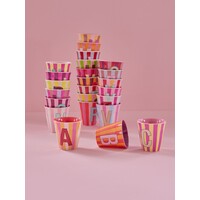 rice - L - Medium Beker - Pinkish Stripes - Multicolor