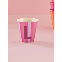 rice - L - Medium Beker - Pinkish Stripes - Multicolor