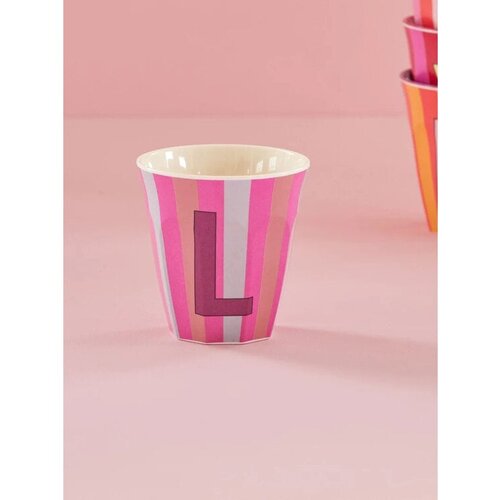 L - Medium Beker - Pinkish Stripes - Multicolor - rice  L - Medium Beker - Pinkish Stripes - Multicolor - rice