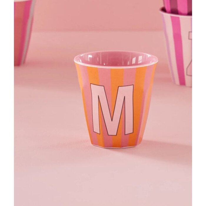 rice - M - Medium Beker - Pinkish Stripes - Multicolor